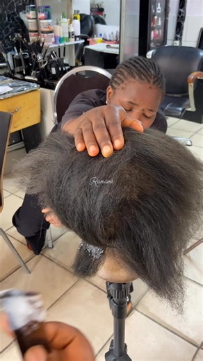 My simple and easy method on how to apply relaxer, how you apply it is very important. Me telling my girls how to apply relaxer and telling them the reason too is making me feel satisfied that I'm doing a good job. #relaxers #training | Ramiims