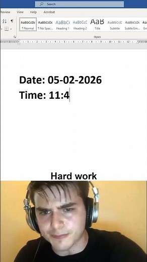 How to insert current date and time in ms word 😱 #msword #office #document