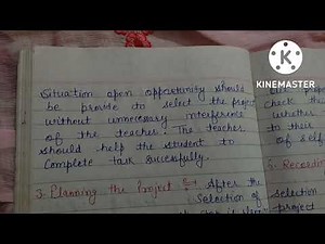 Project method : meaning, definition, types, principle, stages, merits & demerits |16marks question|