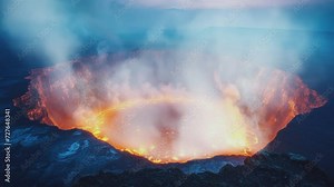 Volcano. seamless looping time-lapse animation video background
