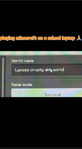 playing minecraft on a school laptop 🙏 watch the full vid on my channel.#minecraft#viral#shorts#fyp