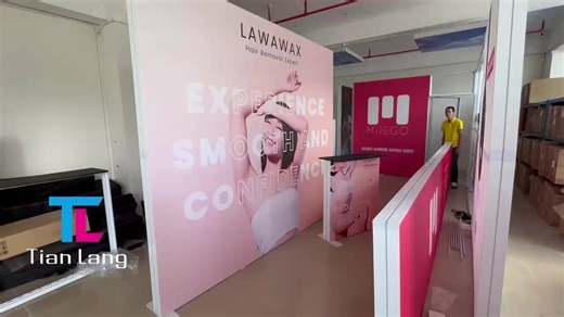 Portable Aluminum Frame Led Seg Fabric Backdrop Display Stand Pop up Backlit Light Box