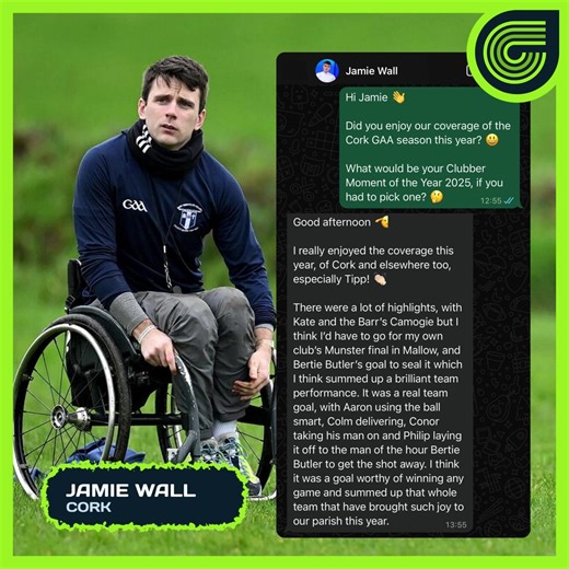 🌟Clubber Moment of the Year 2025 🌟 | #13 This Christmas period we've been asking GAA Stars from around the country for their #ClubberTV moment of the year!🎄 Jamie Wall's Moment of the Year was his own club Kilbrittain's goal to win the Munster IHC Final👏Jamie's brother Phillip captained the side on the day making it extra special for the family🙌 | Clubber