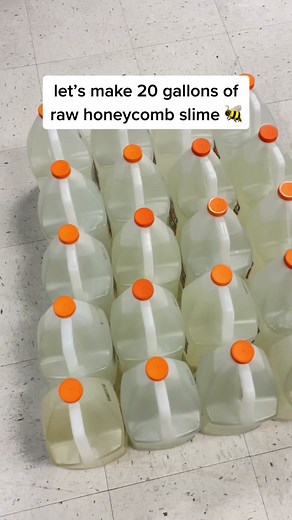 Let’s make 20 gallons of slime together! This was definitely an arm workout 😅 next restock: January 21st at 8pm CST #fyp #tutorial #cooking #slimerecipe