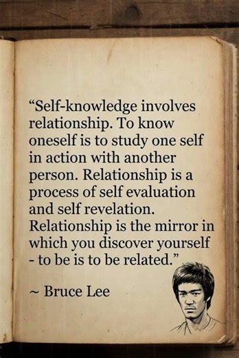 Relationship is the mirror Bruce Lee