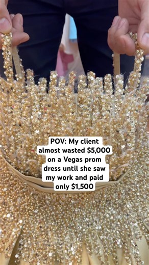 How I saved $3,500 on a Vegas prom dress! 💸👗 #promdress #prom2026 #shorts