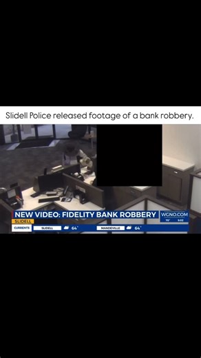 New Orleans on Instagram: "| #Update - 5:28pm: The Slidell Police Department has released new video in a robbery at a Fidelity Bank. — According to the SPD, the robbery occurred Friday, November 7th. That’s on Gause Boulevard. The video shows the suspect entering the bank with a fake limp, wearing a neck brace and using a cane, before demanding money and taking off with an undisclosed amount of cash. He was seen running away without the limp. 📸: @slidellpd Via WGNO New Orleans: @wgno — #