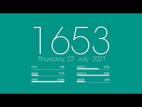 Phenix Rainmeter Clock and System Monitor Skin | Rainmeterbase