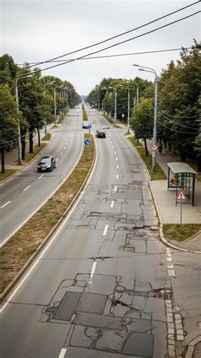 Cracked Road Repair in Minutes | Satisfying Road Construction #shorts