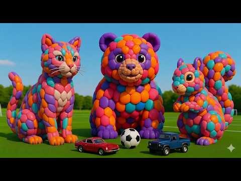 The assistant mascot vibrato Bear placed on the green football field is popular, and creative