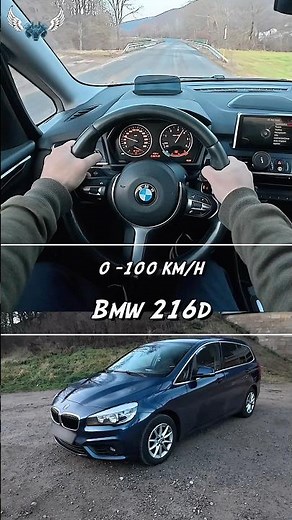 2017 BMW 216d Gran Tourer (116HP) Automatic – 0–100 km/h Acceleration Test #shorts