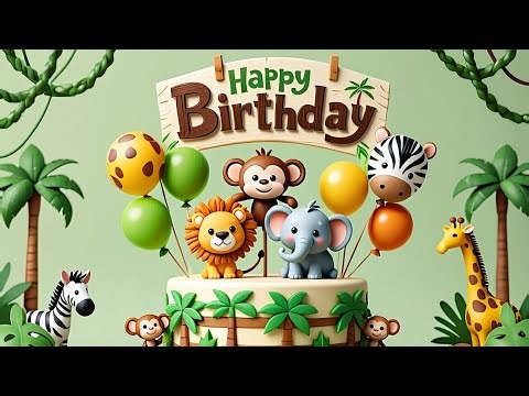 🎉 Happy Birthday Zoo Party Background | 10 Minutes of Fun Music