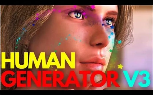 iBlender中文版插件Human Generator 教程在 Blender 中使用 Human Generator V3 创建女性角色：Human Gen
