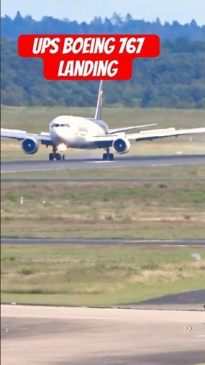 UPS Boeing 767 Landing Approach & Touchdown in 8K 😱 Smooth Cargo Jet Landing!