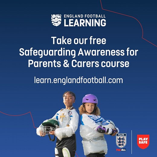 As a parent or carer, you have a role to play in keeping the game safe for your children. ⚽ The free Safeguarding Awareness for Parents & Carers course enables you to do just that, with clear guidance on what should be expected and how to report any concerns. Find out more! 👇 https://bit.ly/3DGXwAz | Surrey FA