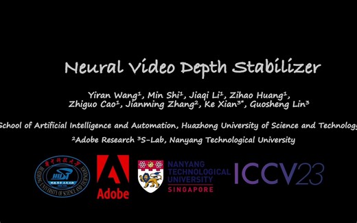 ICCV2023 | Neural Video Depth Stabilizer