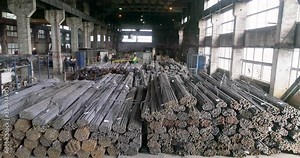 Metalworking shop, aerial shot inside the metalworking shop