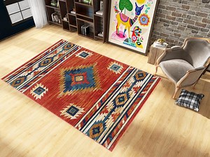 Navajo Tribal Style Area Rug, Native American Ethnic Motif, Southwestern Native Decor, Ruggable Rug, Washable Rug, Décoration D'intérieur - Etsy