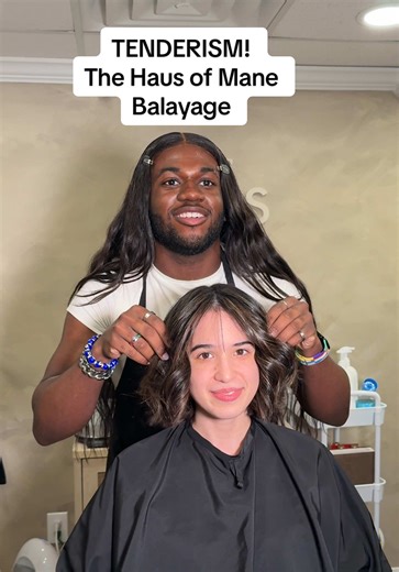 TENDERISM! We're BACK with a Balayage with our Chic Bob guest. I LOVED doing this. Thank you for trusting me queen with this gorgeous transformation ❤️ Can yall believe that this is the 28in Naomi unit with MERMAID WAVES??!!! I'm LIVINGGGGGG!!!😍 Online booking available!❤️ Be sure to subscribe to TheHausofmane.com for more goodies. 🤎🤎 #tenderism #funny #gluelesswig #viral #explorepage