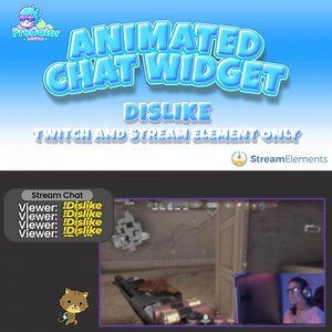 Animated Dislike Chat Widget for Twitch - Streamelements (GIF) - Etsy UK