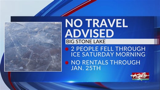 Truck falls through ice on Big Stone Lake