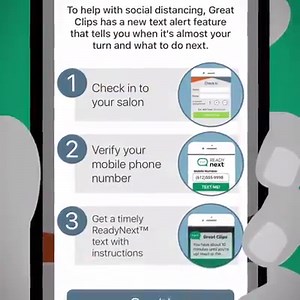 20K views · 144 reactions | Checking in for your haircut? Introducing ReadyNext texts! They help make the most of your wait and keep you informed so you know when it's time to head to your salon. Check out this video to learn how ReadyNext text alerts work and opt-in through the Great Clips app or at GreatClips.com. | Great Clips | Facebook