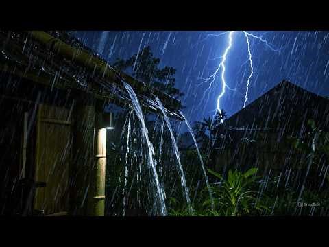 Gentle Night RAIN - Rain Sounds For Sleeping - Thunderstorm Sounds, Relax, White noise, ASMR