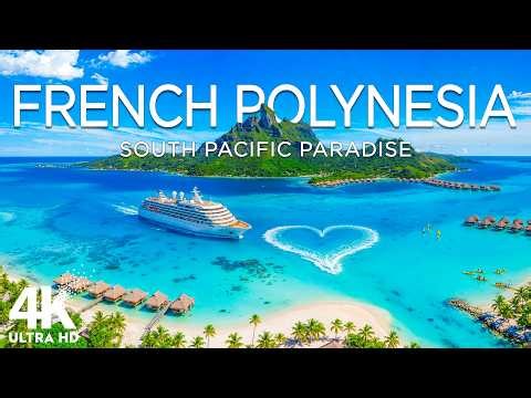 French Polynesia 4K Drone Footage | South Pacific Islands, Coral Lagoons & Tropical Paradise