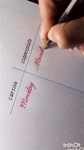 PEN COMMUNITY 🖋 on Instagram: "Cursive vs Copperplate ✍🏻 Credits @penart_calligraphy"