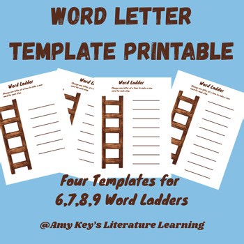 Word Ladder Template Four-Pack | Word Work Activity | Printable PDF