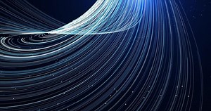 Download Particles moving along curved trajectories. Particle tracks. Abstract animation.32 for free