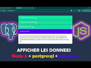 crud- Affichage des données avec Node.js et PostgreSQL en utilisant un template Bootstrap part 1