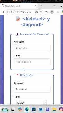 Formulario con solo HTML y CSS, debes conocer estas etiquetas #html #programming