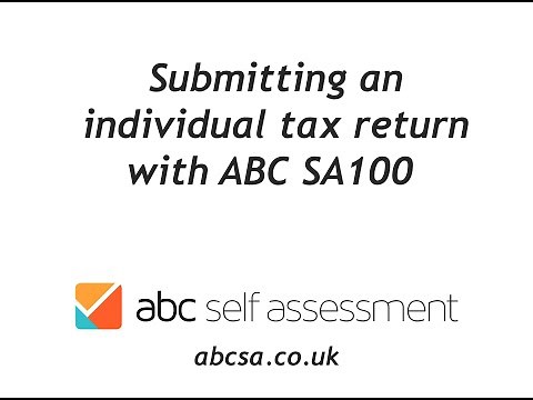 Submitting a tax return with ABC SA100