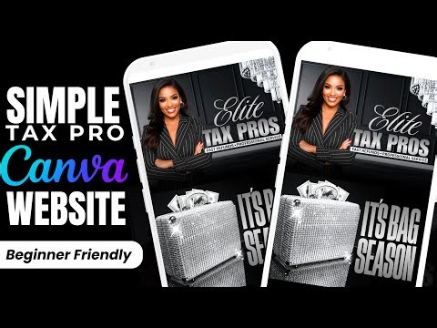 Edit & Publish This Easy Tax Website In Canva 🎉