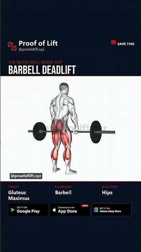 How to Do Barbell Deadlift — Hips Workout 💪 | Proof of Lift