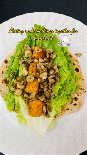 Lazy girl putting random things together for breakfast🥱 #food #breakfast #shrots #challenge