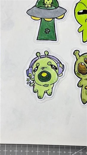 Alien stickers part 35#drawings #stickers #fyp #aliens #diy