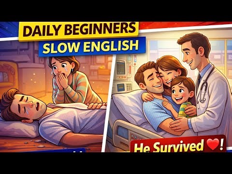 Learn Slow English conversation at hospital| Emotional Hospital Story | Learn English Easily”