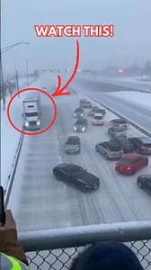 Cars Slide Into Chain-Reaction Crash on Icy Downhill Ramp