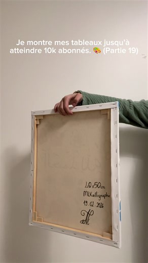 Vous aimez? Vous pouvez accéder à mes tableaux via le lien du site dans ma bio ou m’envoyer un message en DM. #f #pourtoii #explorer #cadeau #calligraphie