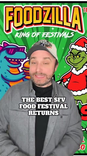 The best San Fernando Valley food festival returns this Saturday!! FOODZILLA will be back in the city of San Fernando from 5-9pm on Saturday Dec 13th! They’ll have a ton of food, shopping and things for the kids so mark your calendars! @foodzillafest 📍117 N MacNeil St. San Fernando #sfvfood | Forking Around