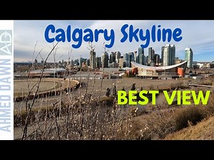 Amazing Calgary City Skyline View From Scotsman’s Hill | | Calgary 4K Travel