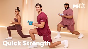 Press play on this quick and effective 10-minute workout led by "Bachelorette" alum and Future Self founder Tanner Courtad! Get in touch with your inner strength with moves that will challenge your upper body and engage your core and lower body. The best part about this workout? There's no repeats, so once you power through one move, you're done with it! Our team is mixing it up with three-, five-, and 10-pound weights, but feel free to grab any weight that is comfortable for you, or go entirely