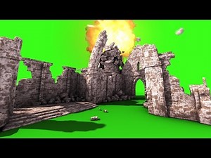 Green Screen Old Church Bomb Explosion Destruction - Footage PixelBoom