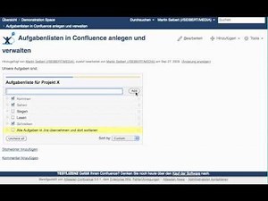 Confluence-Tutorial zur Erstellung von Aufgabenlisten im Wiki