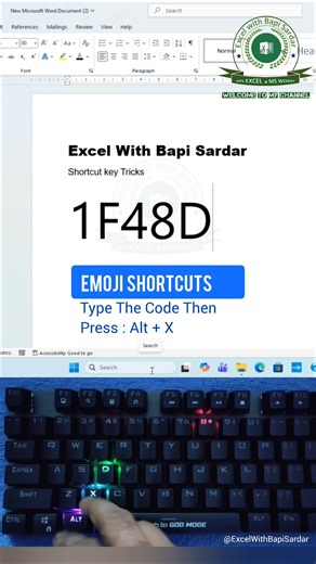 💍 Create a Diamond Ring Emoji in Microsoft Word using shortcut keys like a pro! 💎⌨️