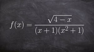 Learn to write the domain of a rational function with a radical