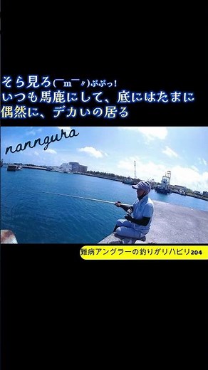 沖縄！フカセ釣り！【難病アングラ～の釣りがリハビリ204】今回は化け物降臨！フカセ釣りで80over🙌#shorts #大物釣り #釣り