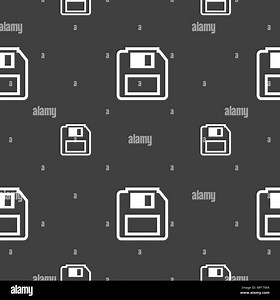 floppy disk icon sign. Seamless pattern on a gray background. Vector illustration Stock Vector Image & Art - Alamy